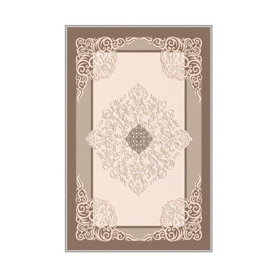 Premium Hall Carpet, 3D Digital Printed, 3.3 x 4.9 ft | 100% Polyester, 650 g/m² | Antibacterial, Non-Slip PVC Underside, Pile Height: 0.3 in | Machine Washable, Durable, Stylish Addition to Any Home Decor
