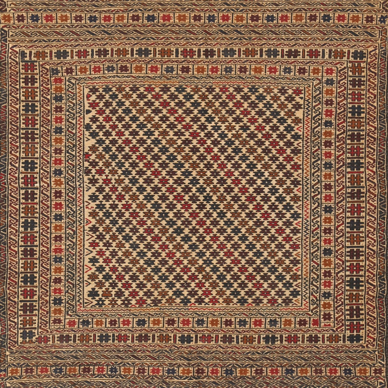 Oriental Indoor Rug, Square 5'