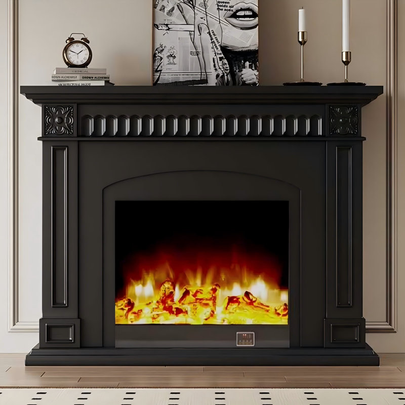 Foyer électrique 47,24 po Retro, H 13,31 po x l 47,24 po x P 13,78 po