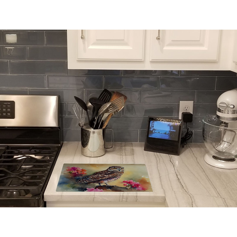 Burrowing Owl Glass Cutting Board