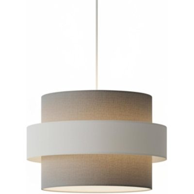 21 cm H Cylinder Cotton Pendant Shade ( Screw On )