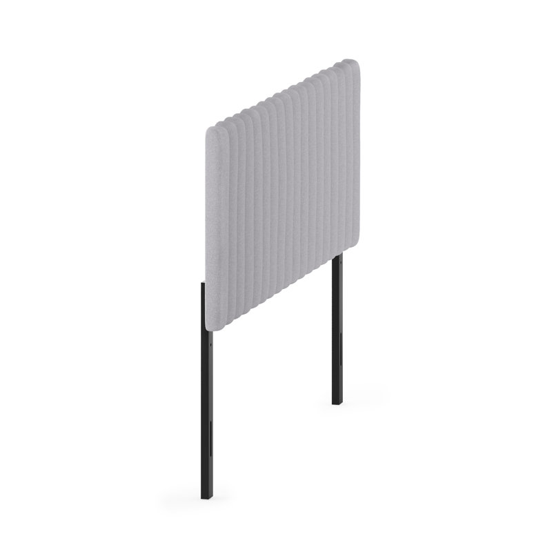 Tête de lit tapissier à panneau Karp, gris, Grand