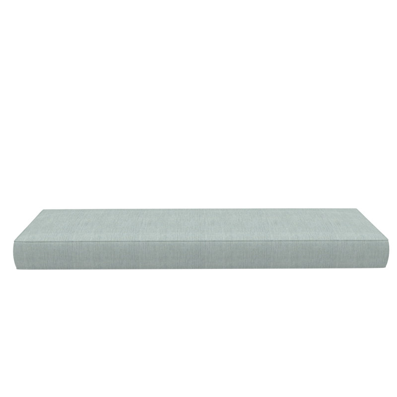 Sunbrella 52 Inch Outdoor Bench Cushion, 5" High Density Foam, Cast Mist
