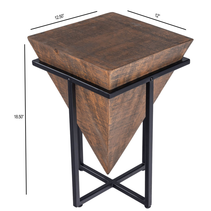 Gulnaria Wood & Metal Side Table