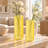 Fleurine Tall Frosted Textured Glass Table Vase Set of 2, Colored Glass, Yellow-81793209