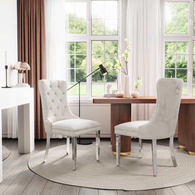 Mitsi Tufted Upholstered Wingback Parsons Chair