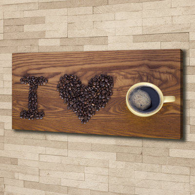 I Love Coffee - No Frame Print on Canvas
