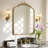 Vintage Metal Wall Mirror – Ornate Antique Vanity Mirror with Iron Frame-736226609-736226613