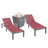 Dueitt Outdoor Aluminum Chaise Lounge Chair with Fire Pit Side Table-293522613-305044796
