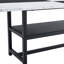 Table de salle à manger avec fonction de rangement au milieu des pieds de la table, jumelée à 6 chaises avec coussins arrondis-1058760349