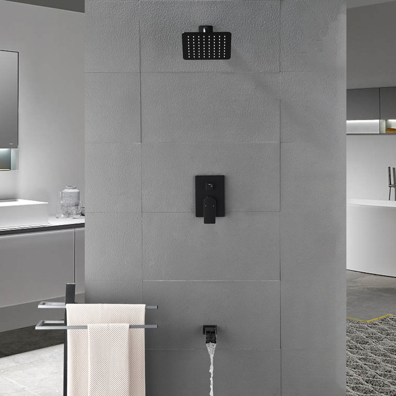 Bath And Shower Faucet Trim, Matte Black