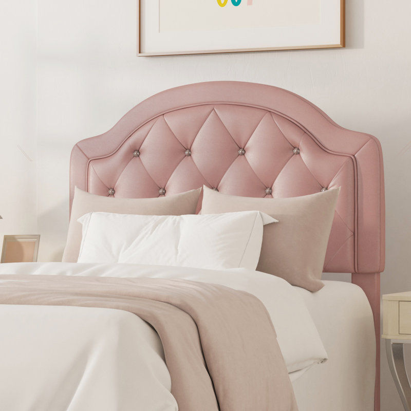 Tête de lit tapissier Keltner, Rose, Simple