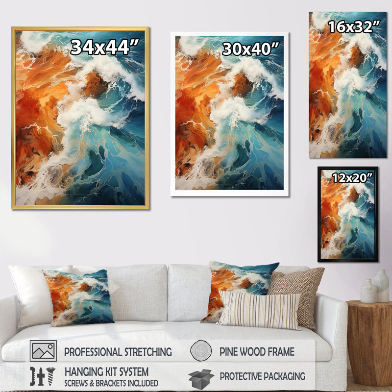 Beach Photo Coastal Impressions VI - Nautical & Beach Wall Art Living Room, H 20 po x l 12 po x P 1 po