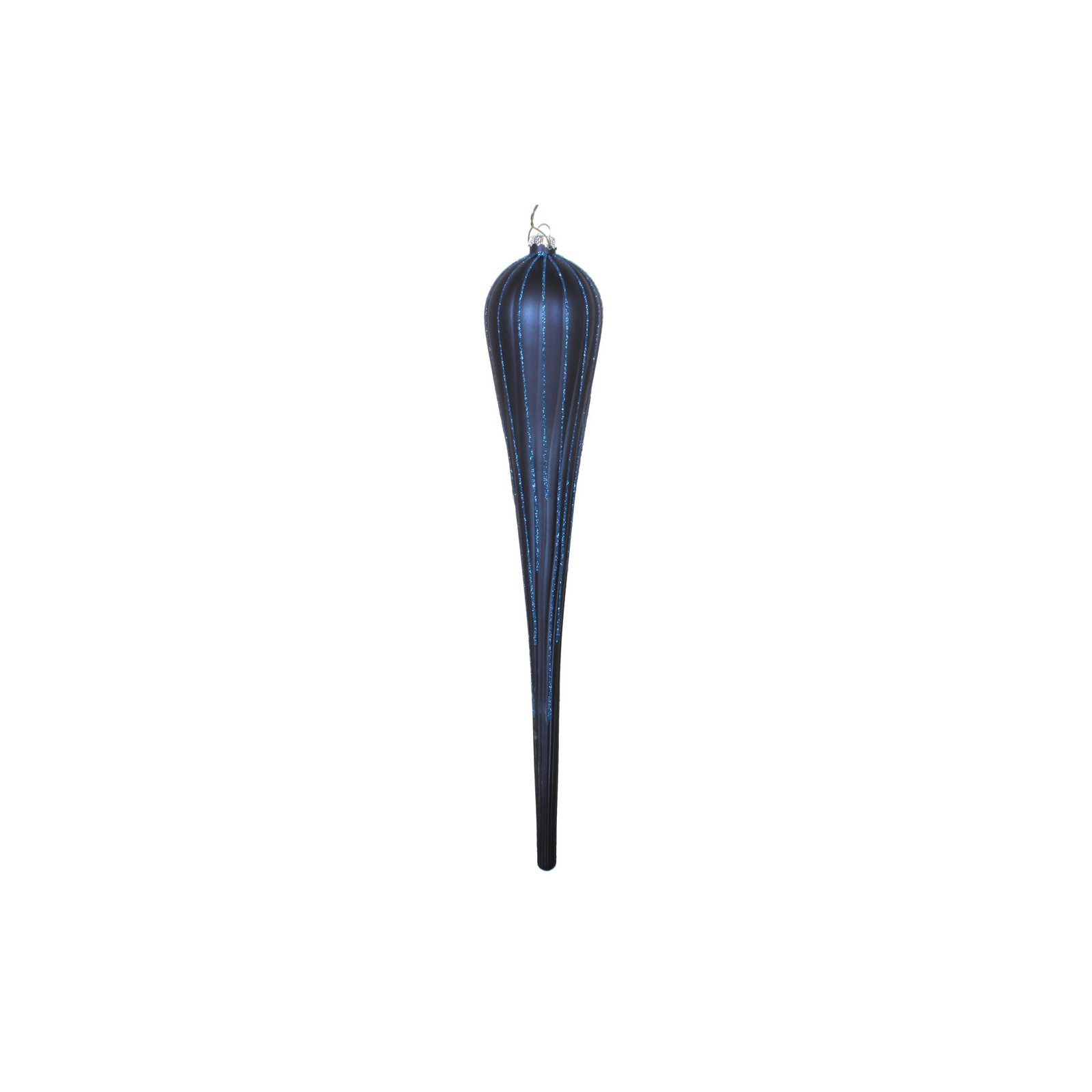 Glitter Drop Christmas Ornament, Midnight Blue