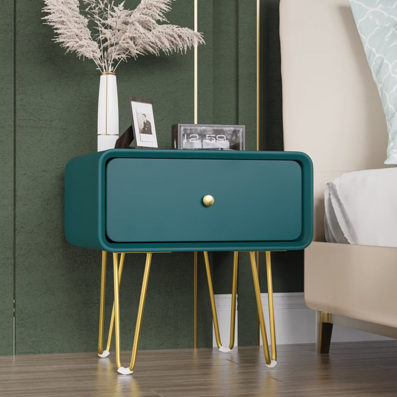 Aundreah 19'' W Nightstand, Green