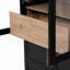 Grand garde-manger de style campagnard arqué 71 po, armoire de rangement autoportante avec portes en verre et tiroir caché-94233909