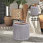 Repose-pieds rembourré en coton Tweedy-563655657