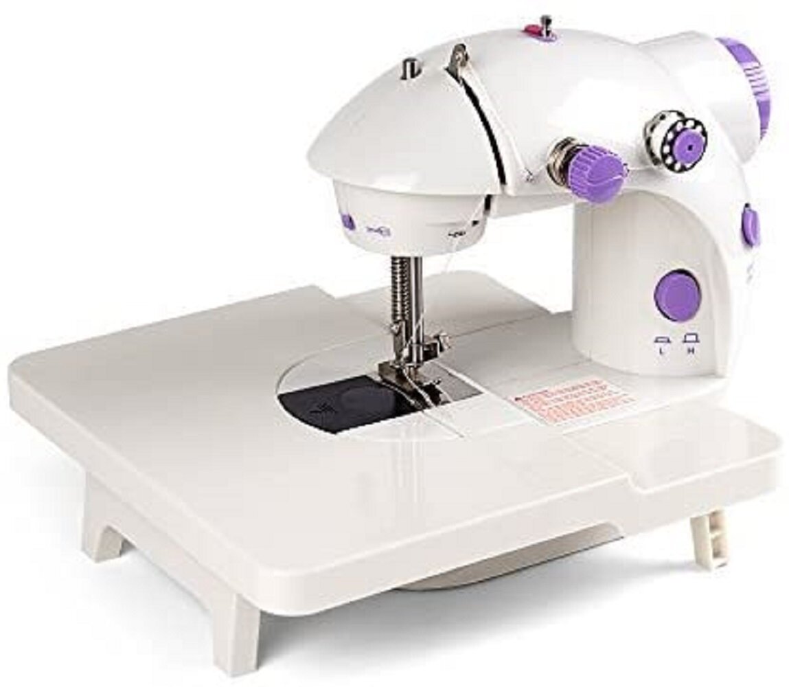 Household Sewing Machine, Portable Convenient Compact Sewing Machine with  Sewing Light for Household for Convenient Wire Cutting(#1, Transl)