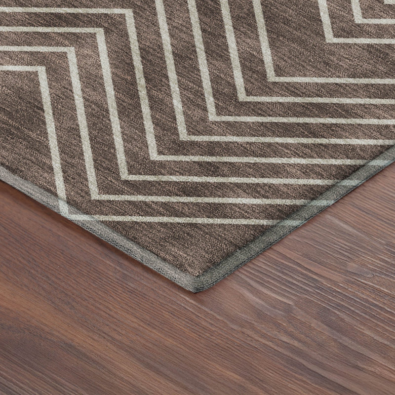 Tapis de qualité supérieure lavable à la machine Mayfield AMF2390, Brun, 9 pi x 12 pi