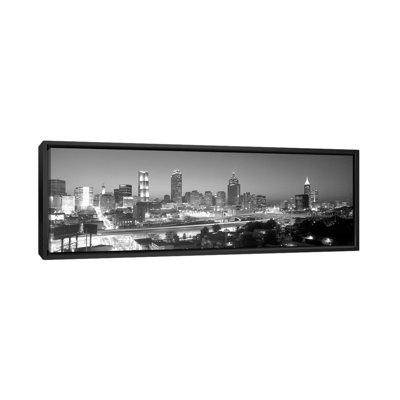 «Downtown Skyline in Greyscale, Atlanta, Fulton County, Georgia, USA» par Panoramic Images - Toile tendue avec châssis