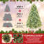 Arbre de Noël vert avec support, non pré-éclairé et pré-éclairé, 14 tailles disponibles-1577673319-1577673315