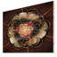Abstrait, art floral sur toile rouge or fractal - Fractal Bloom-35108970-35108985