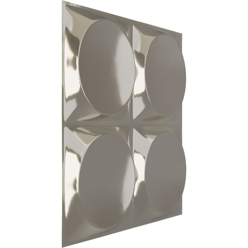 Panneau mural décoratif 3D Adonis EnduraWall 19 po x l 19 5/8 po x chrome brillant (couvre 2,67 pieds carrés)