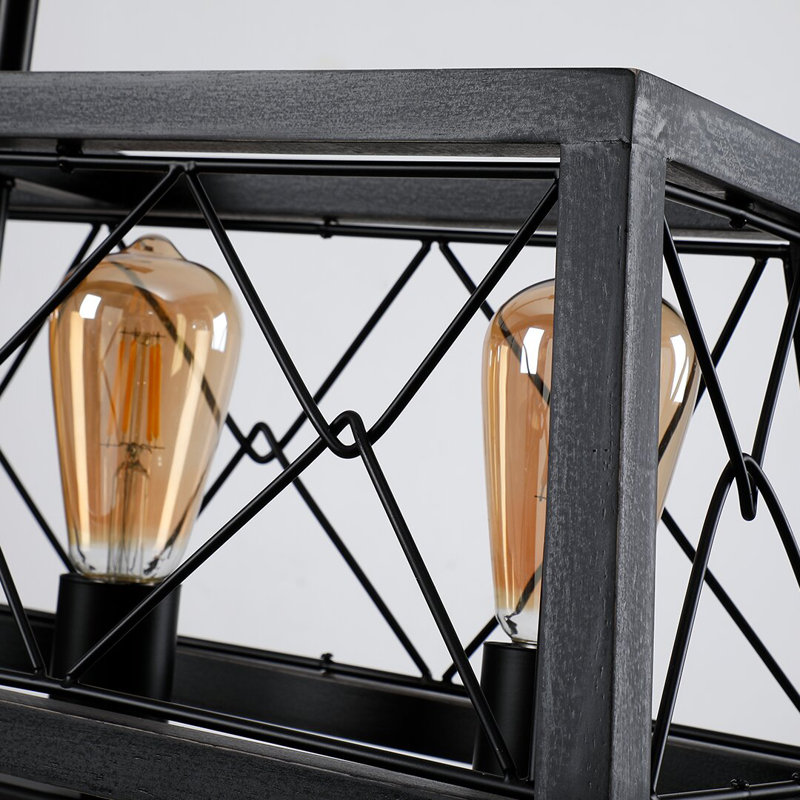 Lustre rectangulaire à 4 lumières pour îlot de cuisine