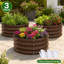 Ensemble de lit de jardin surélevé rond 3 pièces pour légumes, fleurs et herbes, grain de bois-687235110