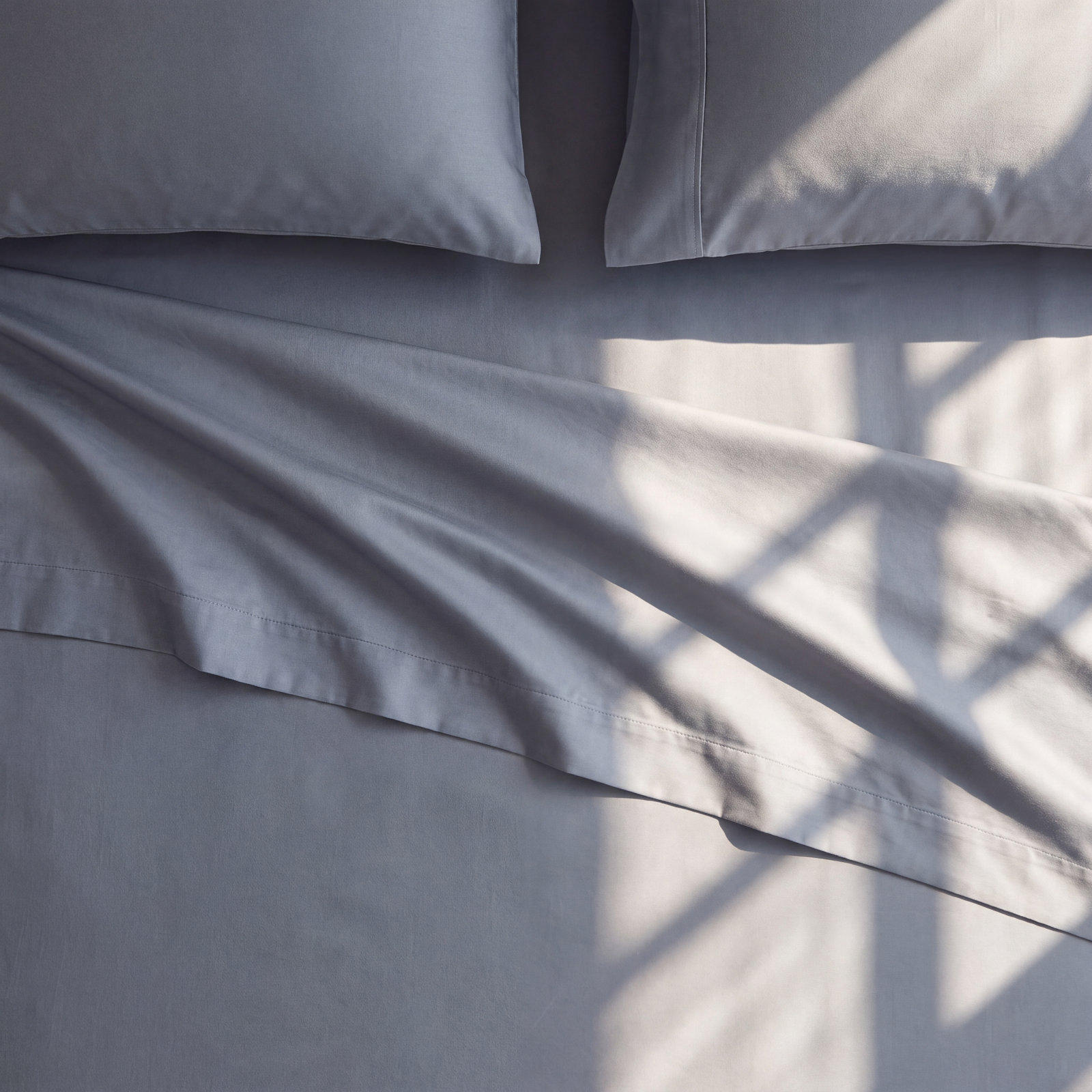 Jasmin Cotton Blend Sheet Set, Queen, Flint Blue