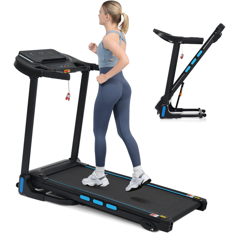 De nouveaux tapis roulants pour la maison, un tapis roulant pliable automatique de 3,5 CV avec système d'inclinaison, des tapis roulants électriques d'une capacité de poids de 10MPH et 350 lb avec des capteurs de fréquence cardiaque, une charge de type C et USB, un haut-parleur Bluetooth
