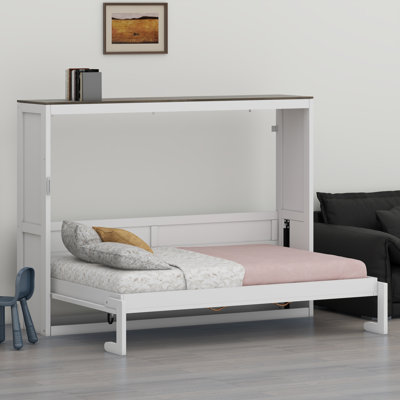 Hidden Bed with Integrated Lighting and Convertible Cabinet