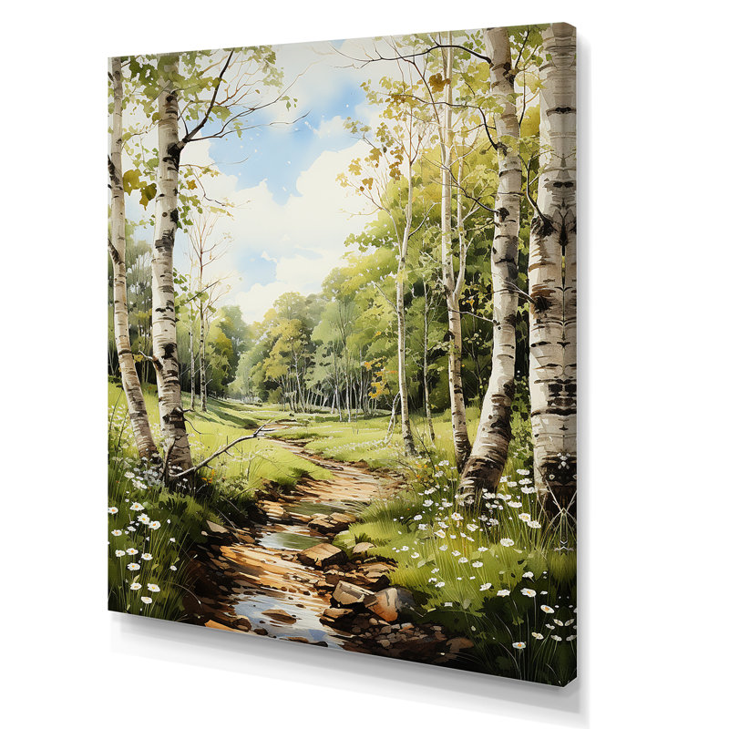 «Amercian Basswood Tree Forest III», reproduction sur toile, H 32 po x l 16 po x P 1 po, Toile tendue