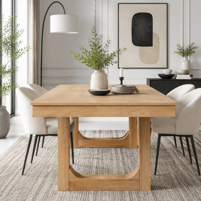 Extendable Farmhouse Dining Table 60 to 78 Inches with Removable Leaf