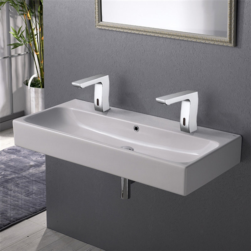 Bravat Trio Commercial Automatic Motion Sensor Faucet – Chrome Finish with Infrared Touchless Technology
