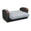 Canapé-lit simple en cuir véritable de 67 po avec rangement Bixie-1207489164