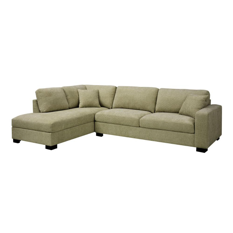Tristan Corner Sofa, Left Hand Facing, Green Chenille