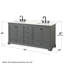 Ensemble de meuble-lavabo double autoportant 72 po avec plateau en quartz Deborah-98181110-98181114-98181115