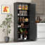 Winston Porter 72.5'' Kitchen Pantry W/4 Door 6-tier Shelves Freestanding Modern Storage-1194943680