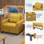 3-in-1 Convertible Sleeper Accent Chair Bed with Adjustable Backrest & Back Pillow-519789861