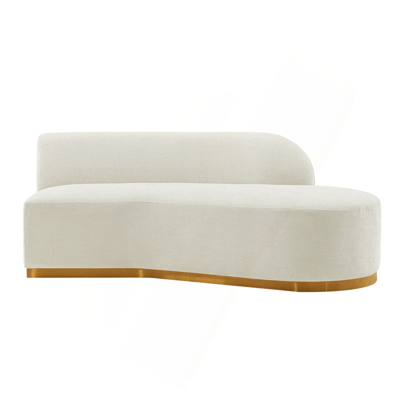 132" Chenille Sectional, Ivory
