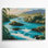 «Hawaiian River Flows», art mural sur toile grise
