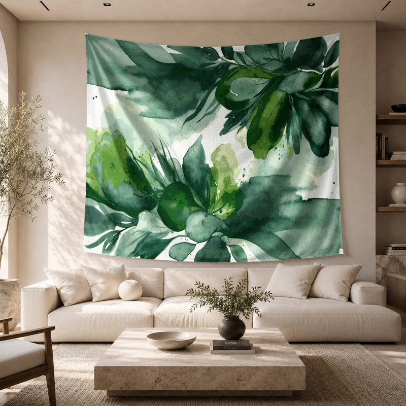 Tapisserie murale aquarelle abstraite 13, 26" x 36"
