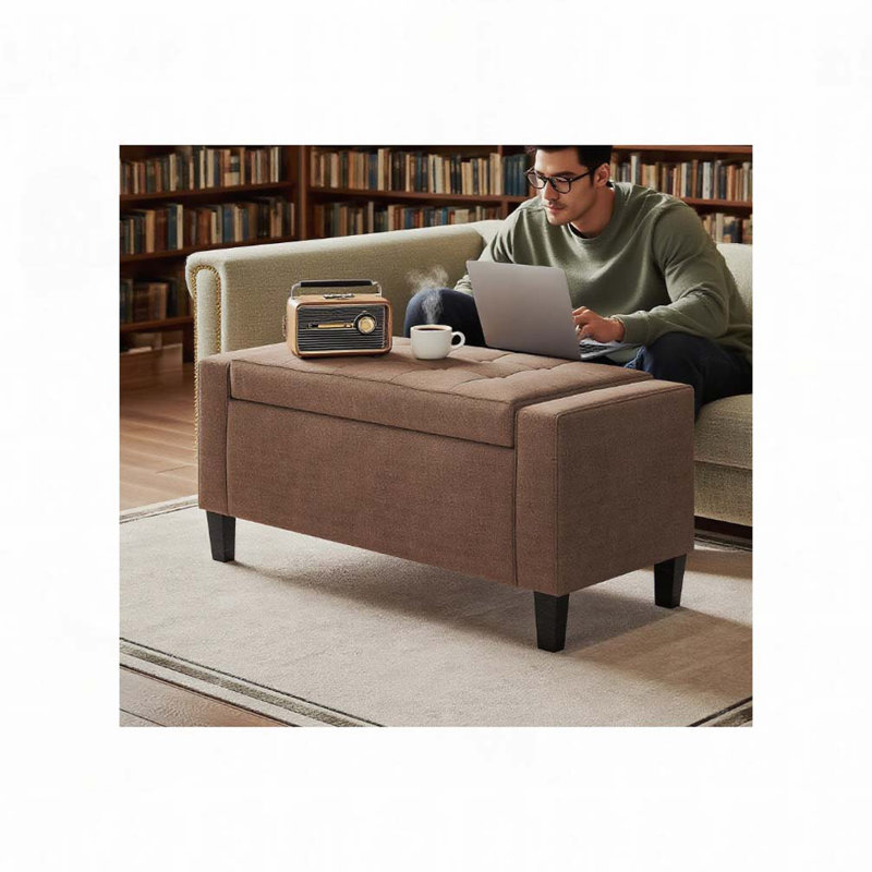 Banc de rangement en similicuir