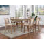 Ensemble transitionnel de 2 chaises à hauteur de comptoir en bois massif beige et beige