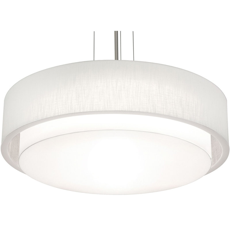 Luminaire suspendu tambour Bozuwa, Non, Blanc