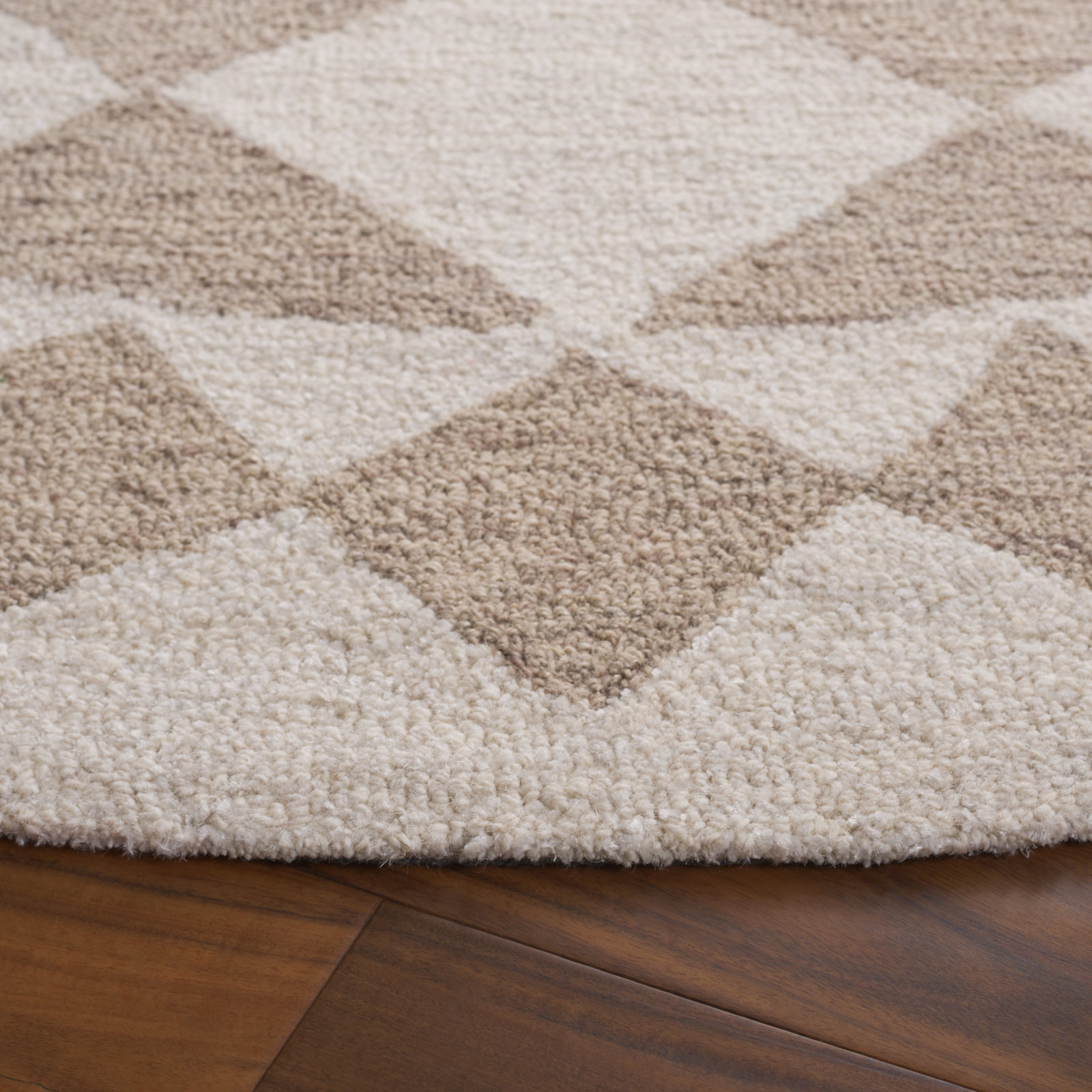 Claude Hand-Tufted Geometric Rug, Round 6'