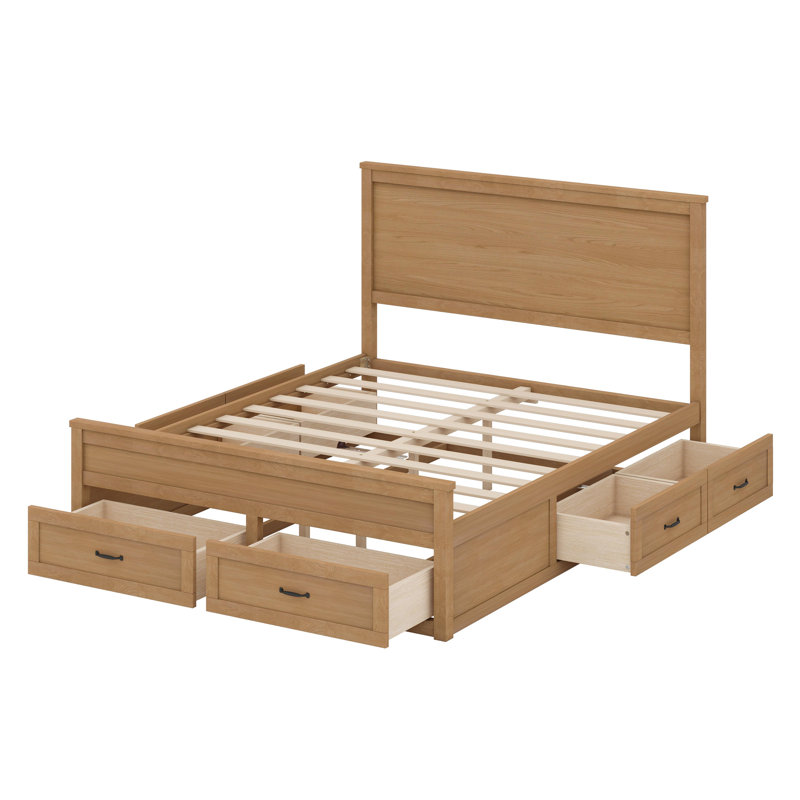 Base de lit en bois avec tiroirs, Dérive en mer