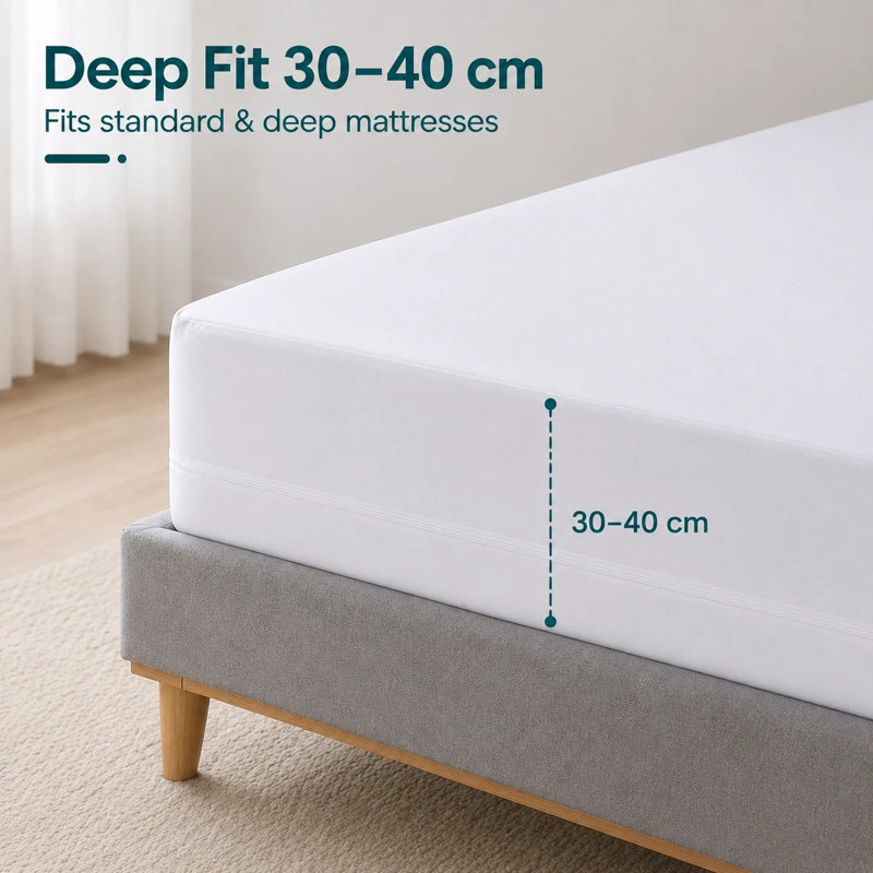 Heuraux Waterproof Zip Mattress Protector Case Pack, Kingsize (5')