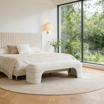 Méridienne moderne avec repose-pieds capitonné et rembourré Modern Boucle pour salon / vestibule